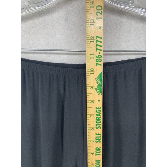 EILEEN FISHER Pants PP Petite Silk Georgette Crepe Pull On Side Zip Gray - Picture 7 of 11